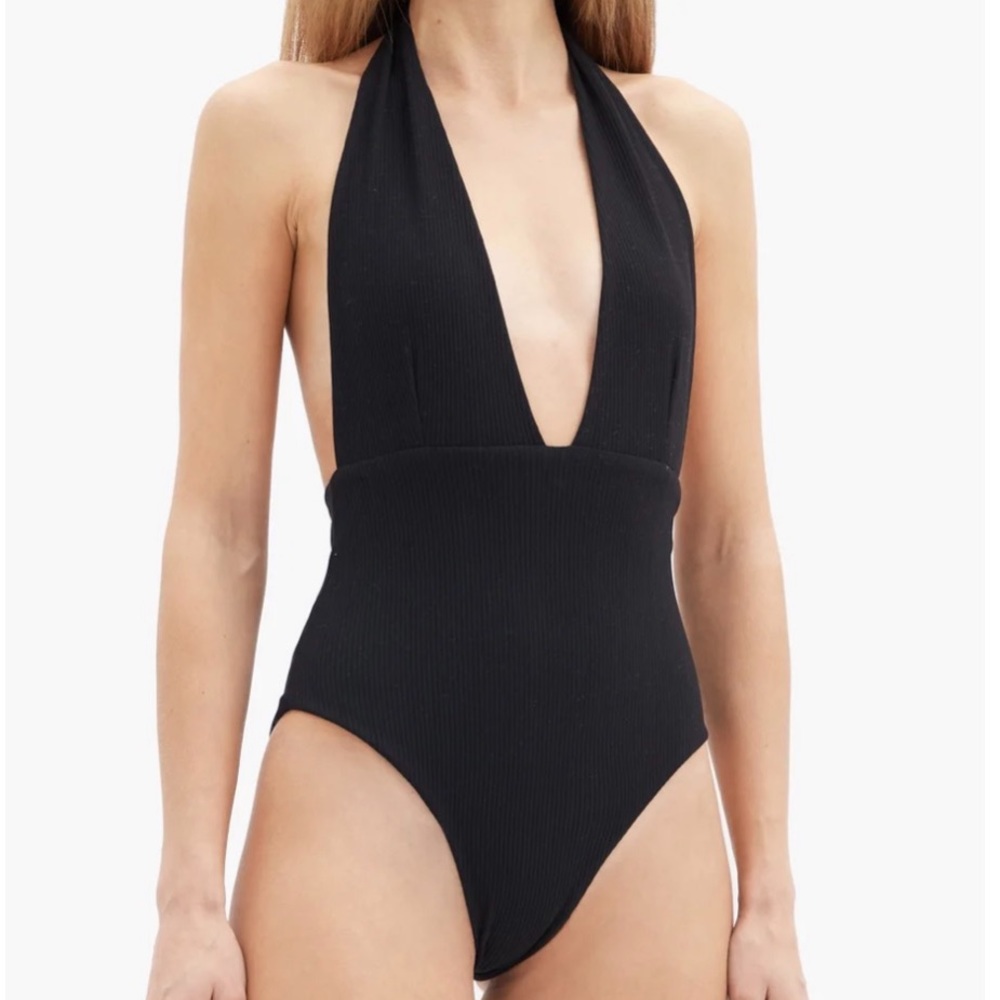 Sara Cristina Thalassa Plunge Neck Swimsuit